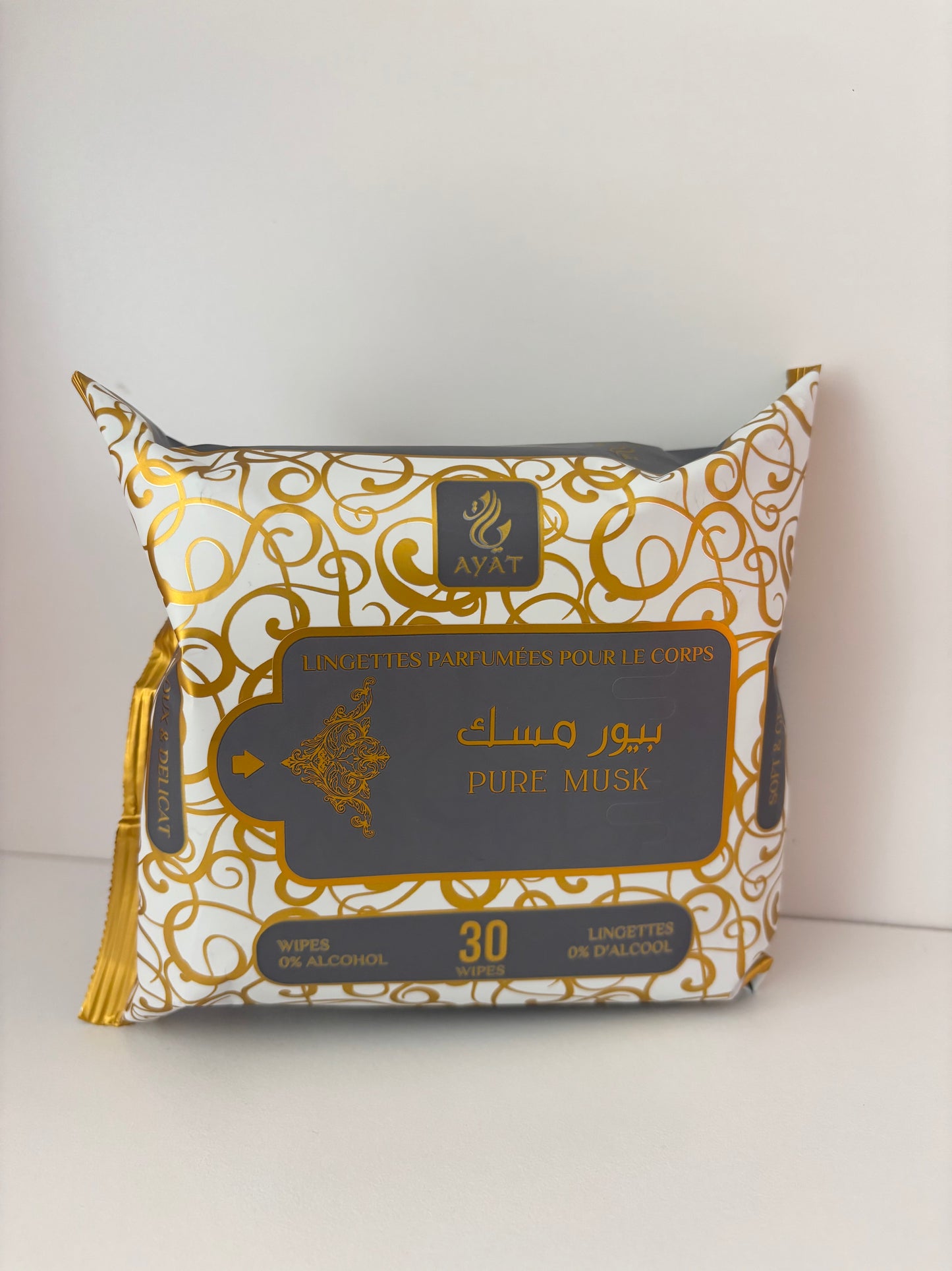 lingettes parfumées Ayat – Pure Musk (30 lingettes)