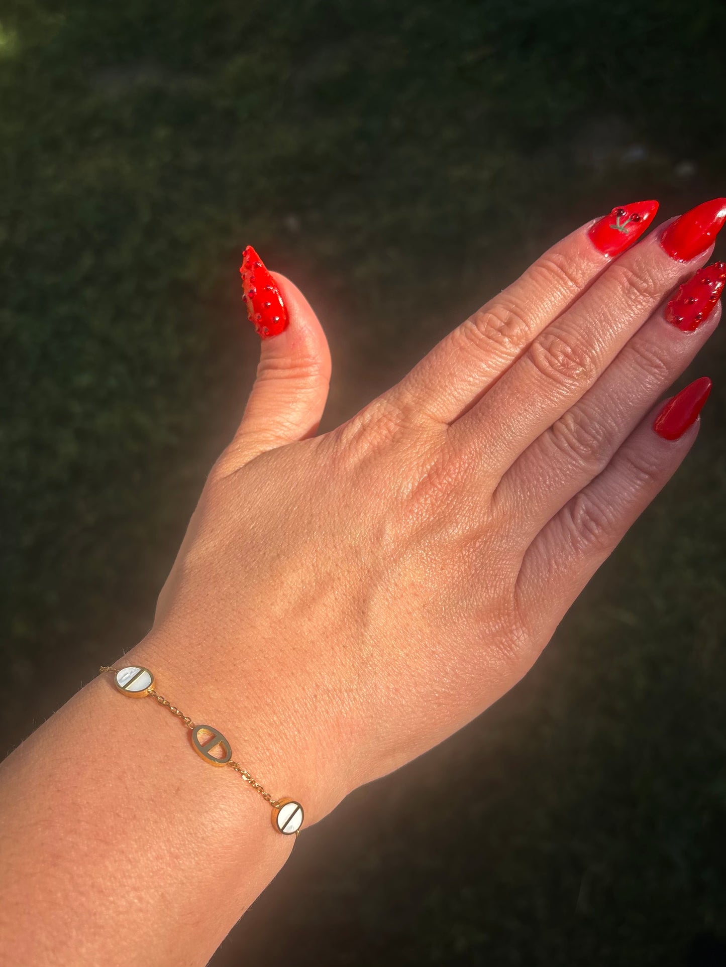 Bracelet Éclat Marin – dorées & nacre