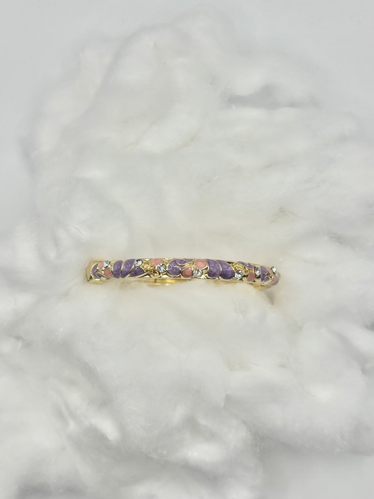 Bracelet jonc – Douceur pastel violet