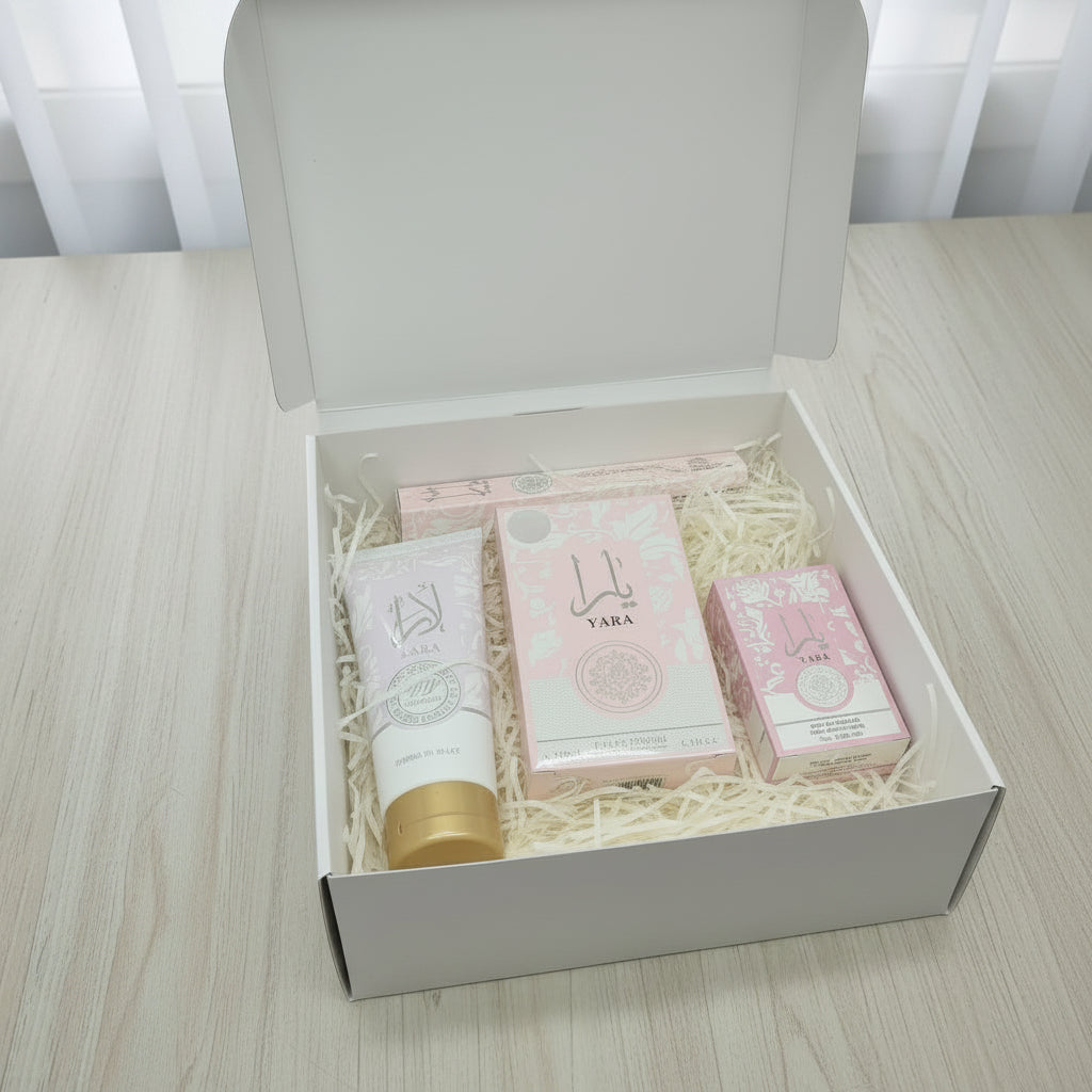 Box Cadeau Yara Rose 🌸 – Coffret Parfum & Soin 4 Pièces