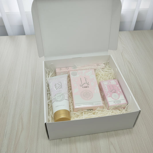 Box Cadeau Yara Rose 🌸 – Coffret Parfum & Soin 4 Pièces