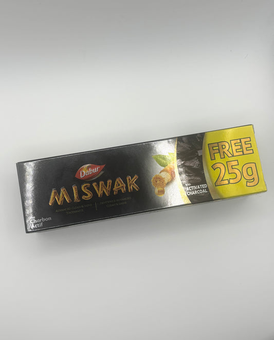 Dentifrice Miswak au charbon actif – Dabur (75g + 25g offert)